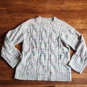 American Eagle Outfitters Pastel Cable Knit Sweater